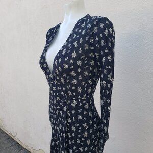 Reformation floral wrap maxi dress